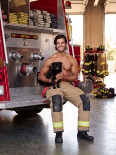 Personalised firefighter example with dog