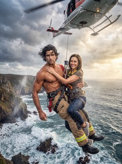 Personalised firefighter example with female customer